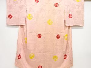 アンティーク　紋錦紗絞り花模様長襦袢